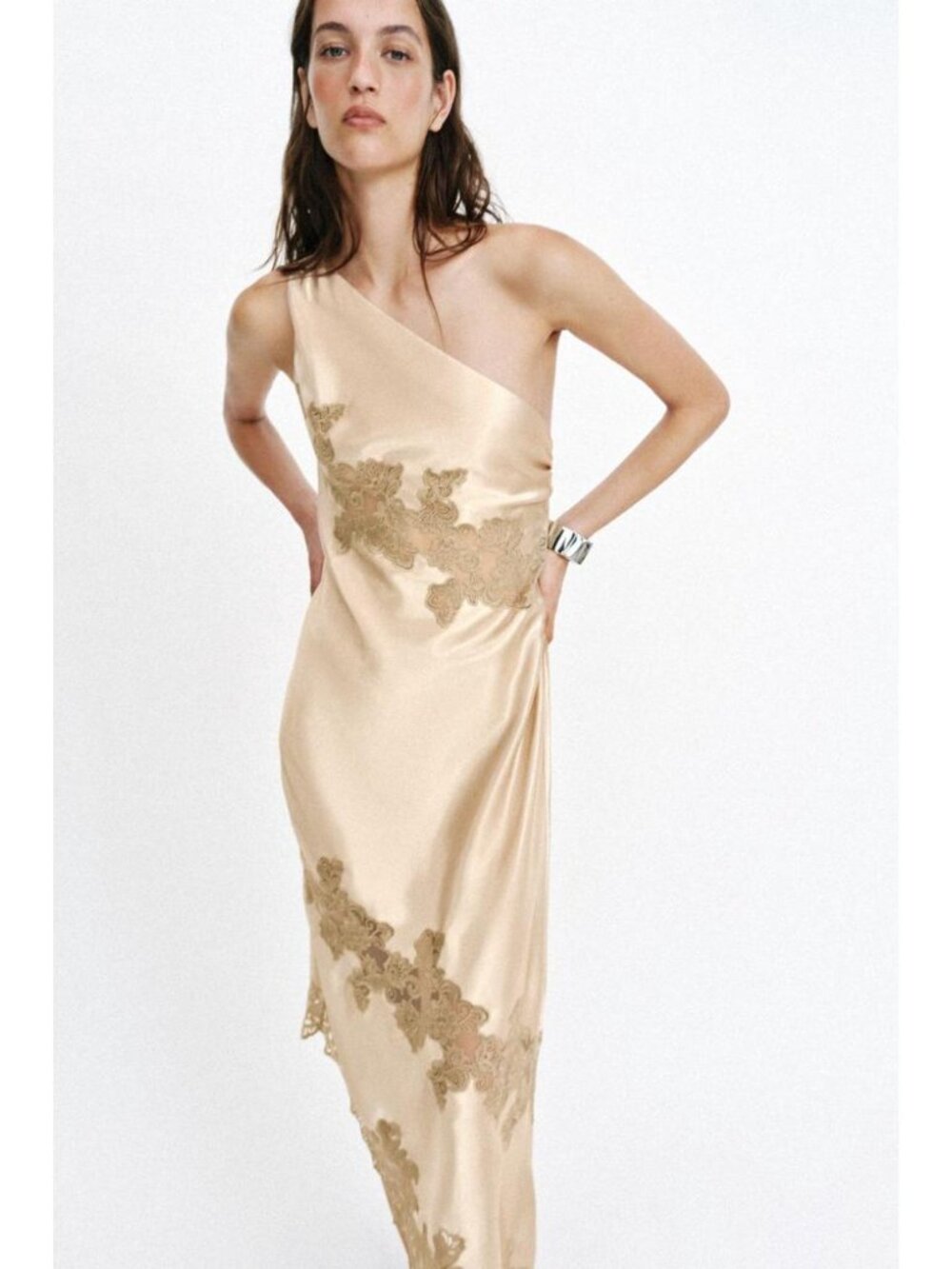 ZARA ASYMMETRIC LINGERIE STYLE DRESS